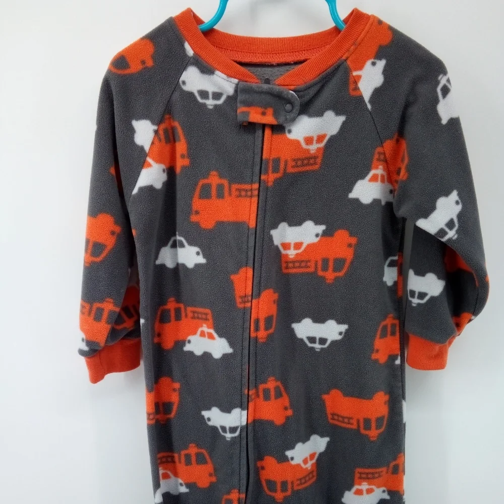 Carter's Child of Mine Cotton Blend 18 Months One Piece Footie Pajamas Orange